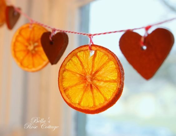 dried orange garland