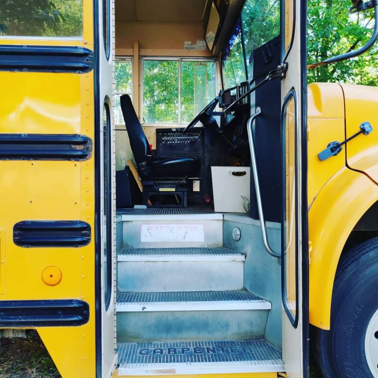 Tour of Converted School Bus in Progress